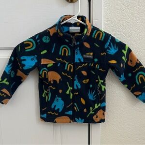 Columbia Kids' Fleece Jacket with Blue and Brown Patterns